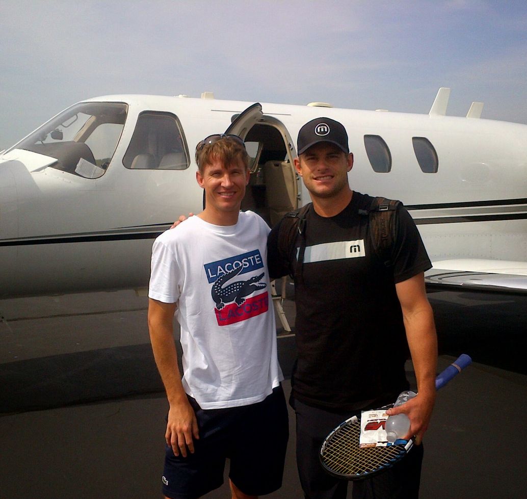 Andy Roddick giving me a ride